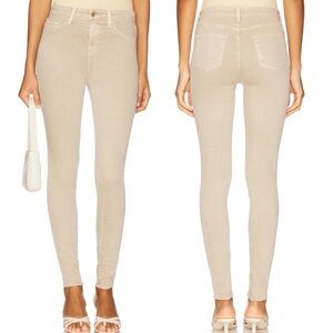 L'AGENCE Marguerite High Rise Skinny Jeans in Biscuit Light Tan Beige Gold